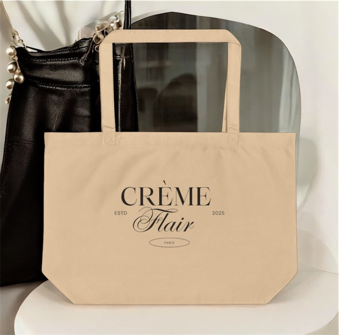 Crème Flair | Eco-Friendly Fashion Tote Bag | by Charme Pur